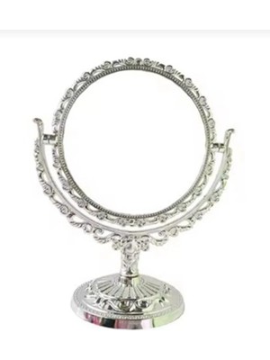 Özgürce 360° Dönen Prenses Tasarım Çift Taraflı Yuvarlak Makyaj Aynası