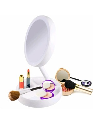 Özgürce Işıklı Büyüteçli Makyaj Aynası, Net ve Parlak Görünüm Sağlar