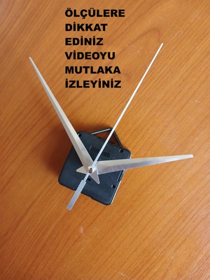 Cnr Shop Saat Mekanizması 22 mm Şaft Boyu Saat Makinesi Sessiz Çalışır Akrep-Yelkovan-Saniye-(Askılı)