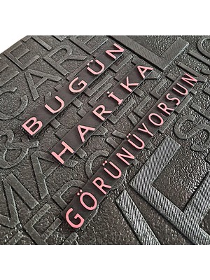 Özgürce 3 Parça Kabartmalı Ayna Yazısı, Kendinden Yapışkanlı, 15CM, Şık Dekorasyon