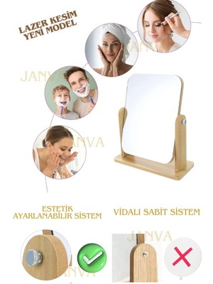 Özgürce Açıklayıcı ve Şık 22CM Kare Masa ve Makyaj Aynası, Ayarlanabilir Tasarım