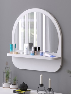 Özgürce Oval 58 cm Raflı Çok Amaçlı Konsol, Şık ve Fonksiyonel Tasarım