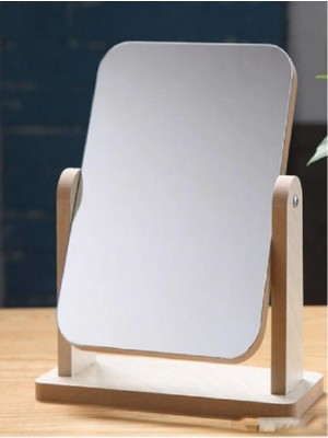 Özgürce El ve Ahşap Makyaj Aynası, Ayarlanabilir Güzellik ve Cilt Bakım Aynası