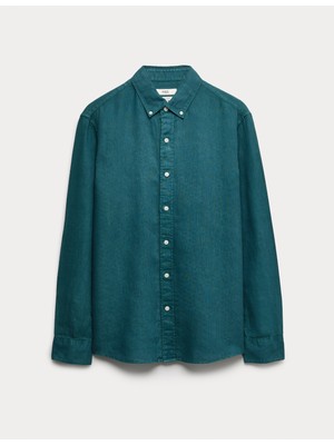 Marks & Spencer Saf Keten Gömlek