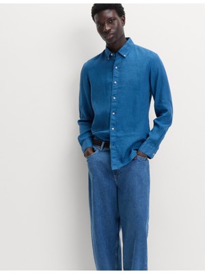 Marks & Spencer Saf Keten Gömlek