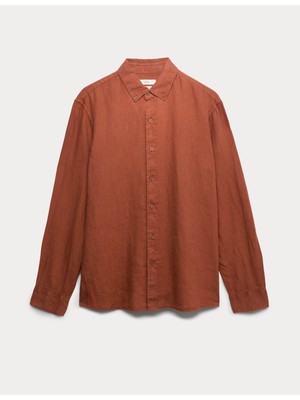 Marks & Spencer Saf Keten Gömlek