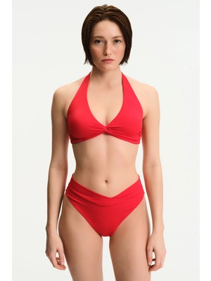 Penti Kırmızı New Üçgen Twist Bikini Üstü