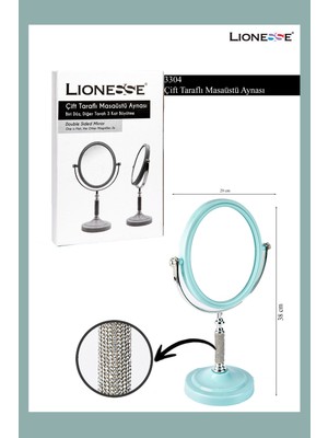 Özgürce Çift Taraflı Masaüstü Ayna 3 Kat Büyüteçli, Pratik ve Şık Tasarım