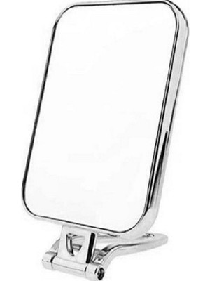 Özgürce Çift Taraflı Silver Dörtgen Makyaj Aynası, Şık ve Pratik Tasarım