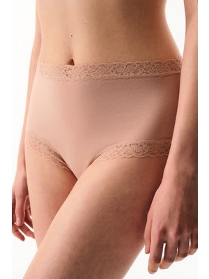 Penti Bej Comfy Pamuklu Yüksek Bel Slip Külot