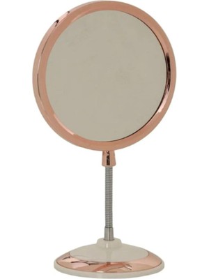Özgürce Büyüteçli Çift Taraflı Yuvarlak Esnek Masa Makyaj Aynası