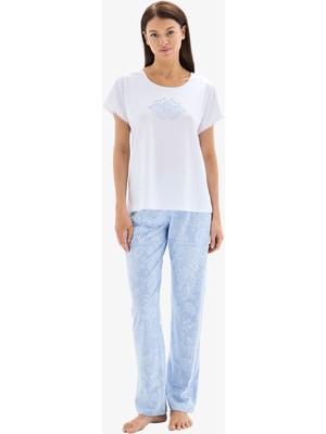 Blackspade Kadın Pijama Takımı 52027 - Beyaz