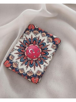 Özgürce Pratik ve Şık Türk Bayraklı Cep Makyaj Aynası, El Çantası Için Ideal