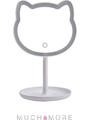 Özgürce Dokunmatik LED Işıklı Makyaj Aynası, Pil Çalışır, Masaüstü, Şık Tasarım