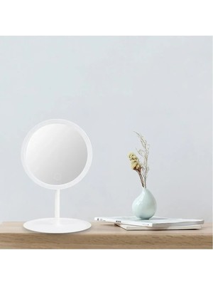 Özgürce Dokunmatik LED Işıklı Yuvarlak Makyaj Aynası ve Takı Standı