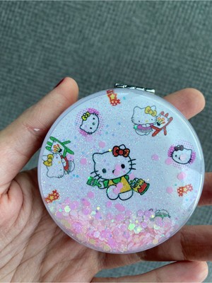 Özgürce Şık ve Kullanışlı Küçük Aynalı Kozmetik Çanta, Pratik El Aynası ile