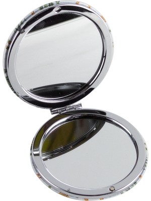 Özgürce Şık Oval Taşınabilir Cep Aynası, Kapaklı ve Hafif Tasarım