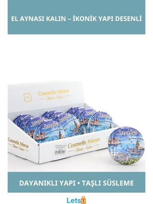 Özgürce El Aynası, Istanbul Tasarımı, Şık ve Kalın Model, Zarif ve Dayanıklı