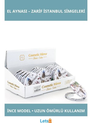 Özgürce El Aynası, Taşlı Istanbul Tasarımı, Ince ve Şık Model