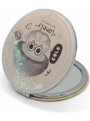 Özgürce Şık ve Taşınabilir 6x6 cm Yuvarlak Kapaklı Makyaj Aynası