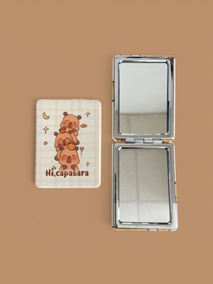 Özgürce Şeffaf Katlanabilir Makyaj Çantası ve Ayna, Büyüteçli, Pratik Tasarım