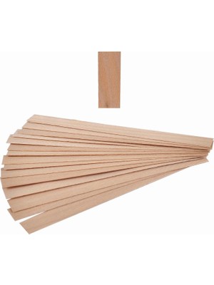 X-Perk Ahşap Mum Fitili Mum Fitil Doğal Mum Fitil 10 Adet Boy 15 cm En 15 mm