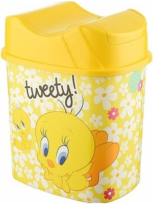 Tuffex Tweety Lisanslı 5.5 Litre Hazneli Çocuk Odası Çöp Kovası