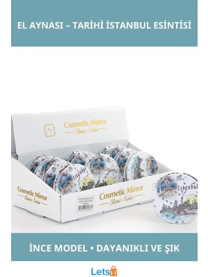 Özgürce Şık Taşlı El Aynası, Ince ve Zarif Tasarım, Günlük Kullanım Için