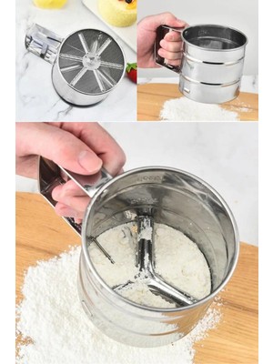 Feyza Design Paslanmaz Çelik Un ve Şeker Eleği, Pratik ve Dayanıklı, Mutfak Gereçleri