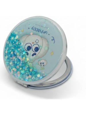 Özgürce 6x6 cm Yuvarlak Taşınabilir Makyaj Aynası, Şık ve Pratik Tasarım