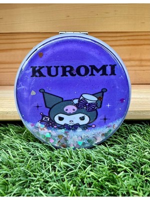 Özgürce Simli Sulu Çanta Aynası, Kapaklı El Makyaj Aynası, Pratik ve Şık Tasarım