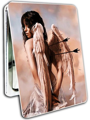 Özgürce Kişiye Özel Dikdörtgen Makyaj Aynası, Kapaklı ve Büyüteçli, 8x6 cm