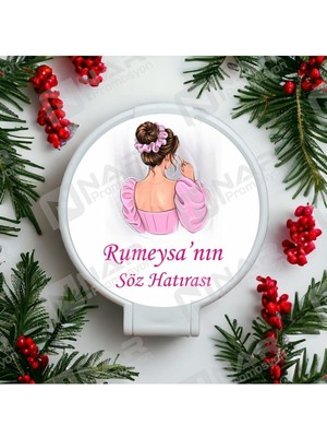 Özgürce 30 Adet Cep Aynası Seti, Uv Baskılı, Özel Günler Için Hediye, Ambalajlı