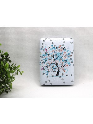 Özgürce El Işlemeli Taş Desenli Dikdörtgen Cep Çanta Aynası, Şık ve Pratik Aksesuar