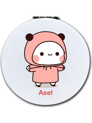 Özgürce Kişiye Özel Yuvarlak Cep Aynası, Kapaklı ve Büyüteçli, Şık Tasarım