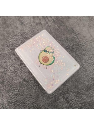 Özgürce Seyahat Için Taşınabilir Makyaj Aynası, Simli Avokado Tasarımı