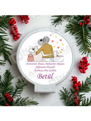 Özgürce 30 Adet Uv Baskılı Cep Aynası, Özel Günler Için Hediye ve Ambalajlı