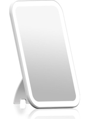 Özgürce Şarjlı LED Makyaj Aynası, Beyaz, Pratik ve Şık Tasarım