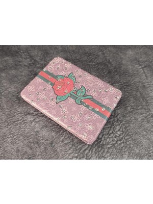 Özgürce Seyahat Için Taşınabilir Gül Desenli Küçük Ayna ve Kozmetik Büyüteç