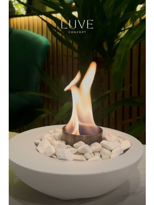 Özgürce Modern Asimetrik Bioethanol Şömine, Dekoratif ve Rahat Atmosfer Için