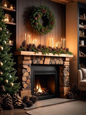 Özgürce Doğal Ahşap Tekli Raf 120X20X6 cm Gizli Aparatlı Dekorasyon Ürünü