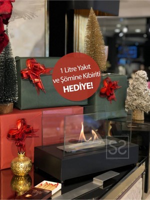 Özgürce Şömine Dekoratif Masaüstü Hediye Paketi Seti