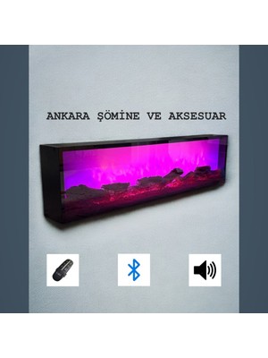 Özgürce Şık Elektrikli Dekoratif Şömine 100X35 Cm, Sıcak ve Huzurlu Atmosfer