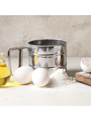 Feyza Design Paslanmaz Çelik Un Eleği, Dayanıklı ve Pratik Mutfak Gereciği