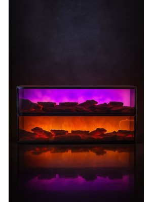 Özgürce Şık Elektrikli Şömine, Kumandalı, 100X30 Cm, Modern Tasarım