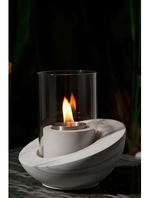 Özgürce Mermer Desenli Masaüstü Şömine, Kamp, Teras, Kafe ve Restoranlar Için