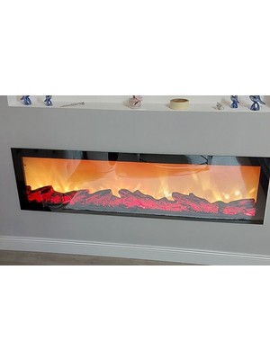 Özgürce 110X35X14 cm Elektrikli Dekoratif Yapay Şömine, Şık ve Modern Tasarım
