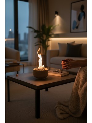 Özgürce Mini Şömine Ateş Çukuru ile Sıcak ve Şık Atmosfer Yaratın