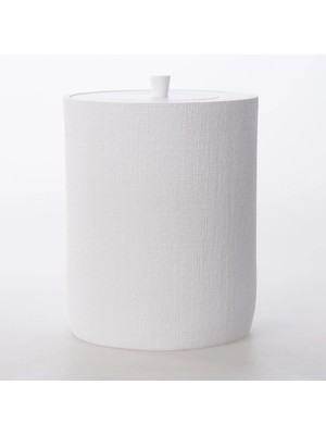 Selim Linen Çöp Kovası Beyaz