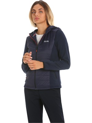 Slam Lacivert Kadın Kapüşonlu Regular Fit Polar Sweatshirt A907002S00_ACT Ws Hood Hybrıd Fleec